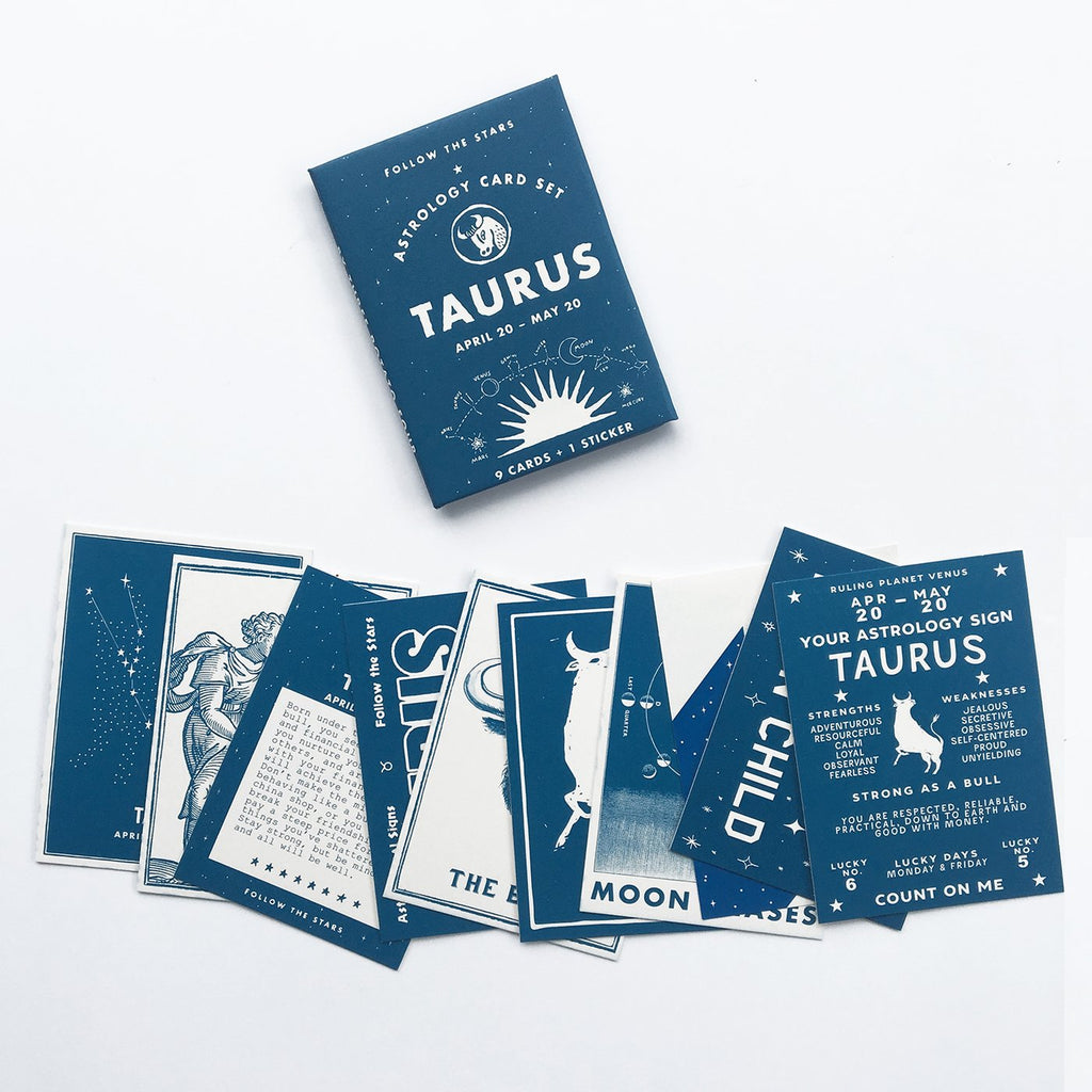 Taurus Sign Card TAURUS Astrology Card Set (Apr 20 - May 20) – Broome Street General Store